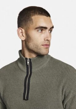 Redefined Rebel Axton - Trui - Olive -Redefined Rebel 32d425d9dd0f44979daca2e0c8229cb0