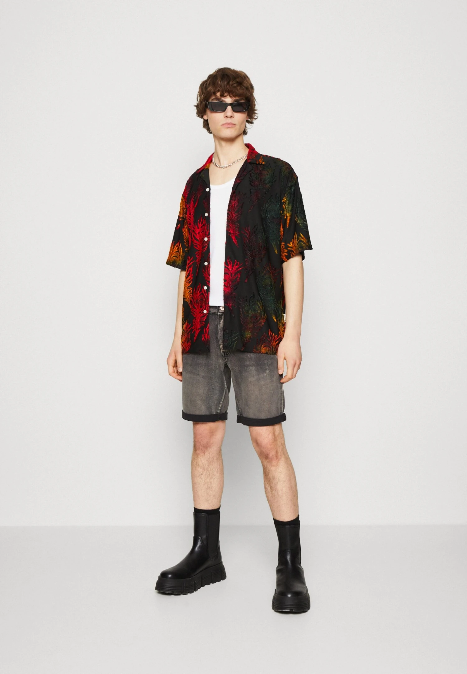 Redefined Rebel Troy Shirt - Overhemd - Flame Orange 4 Redefined Rebel Troy Shirt - Overhemd - Flame Orange - Afbeelding 2