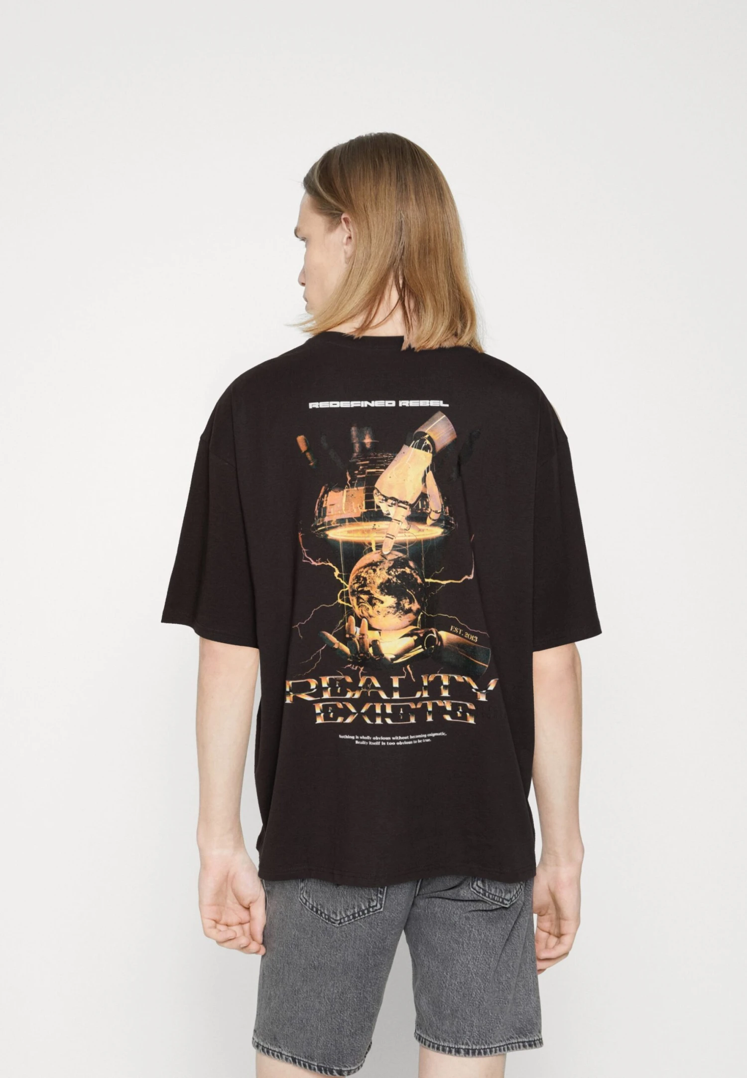 Redefined Rebel Rrharlan Tee Plus - T-Shirt Print - Bristol Black 5 Redefined Rebel Rrharlan Tee Plus - T-Shirt Print - Bristol Black - Afbeelding 3