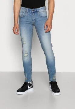 Redefined Rebel Stockholm Destroy - Slim Fit Jeans - Arctic Blue