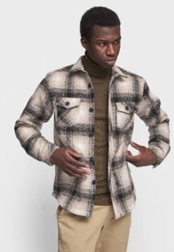 Redefined Rebel Alexander- Overhemd - Grey, Beige -Redefined Rebel 7727d81255fc4e559e58cc6887b3acf0