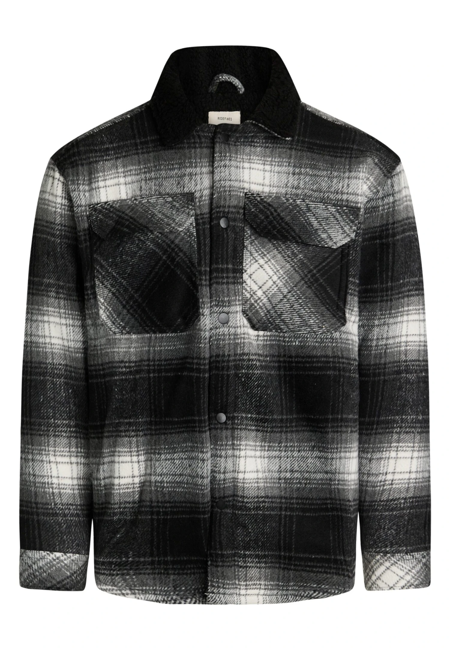 Redefined Rebel Gordon Overshirt - Lichte Jas - Black Check 6 Redefined Rebel Gordon Overshirt - Lichte Jas - Black Check - Afbeelding 4
