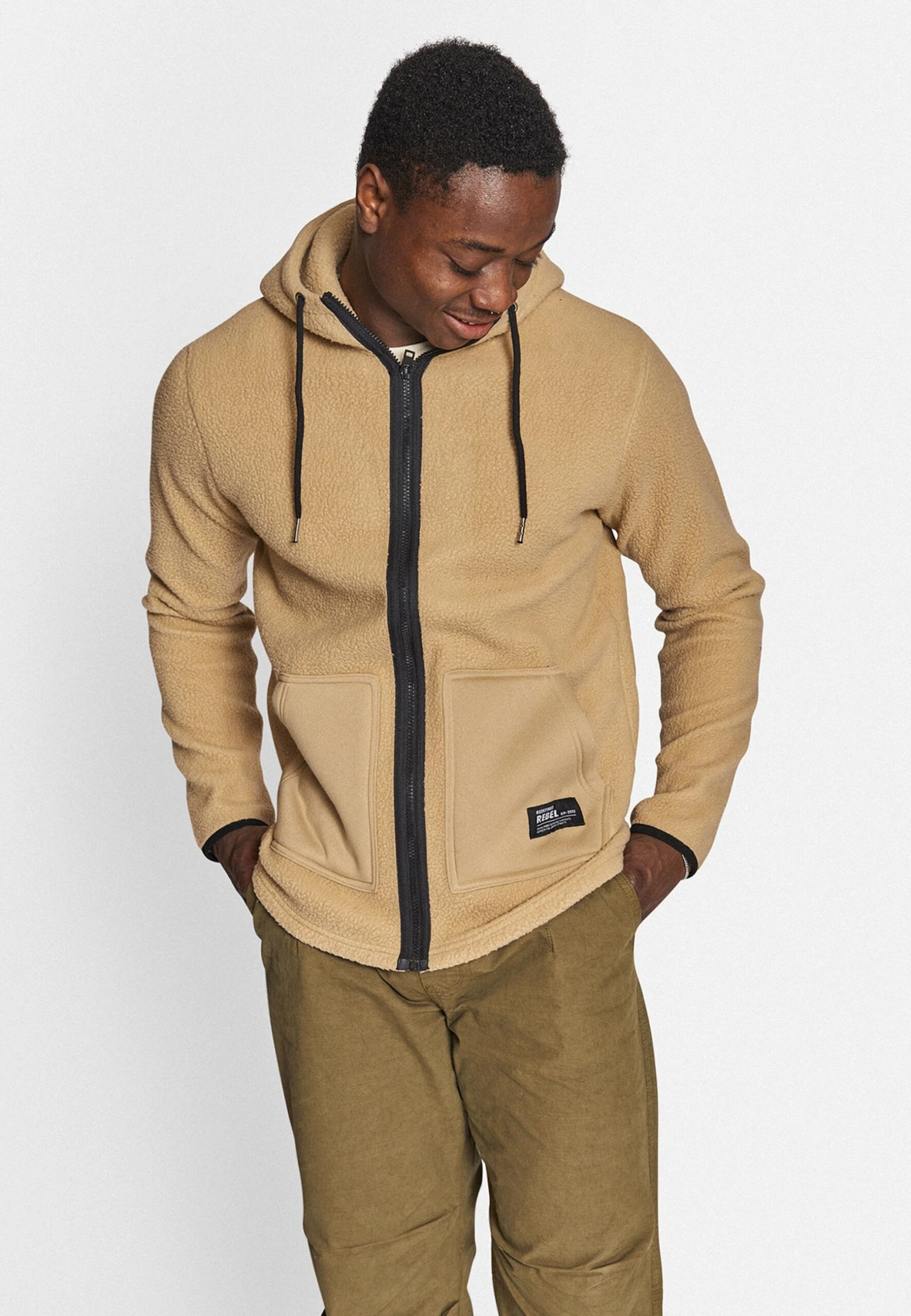 Redefined Rebel Elmer- Fleecejas - Travertine 5 Redefined Rebel Elmer- Fleecejas - Travertine - Afbeelding 3