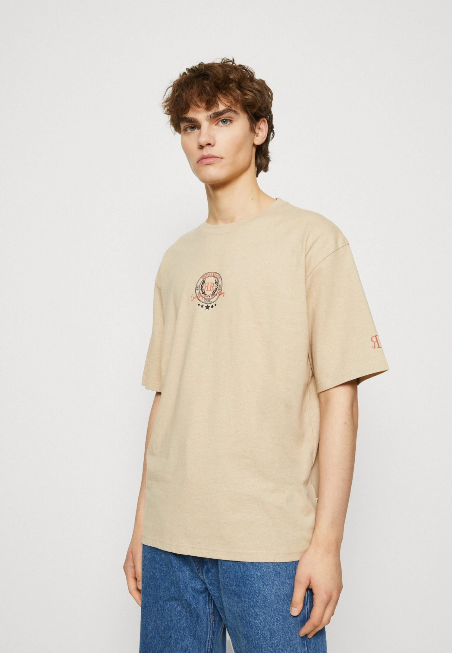 Redefined Rebel Alex Tee - T-Shirt Print - Sandshell 3 Redefined Rebel Alex Tee - T-Shirt Print - Sandshell