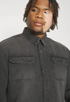 Redefined Rebel Overshirt Plus - Overhemd - Black Grey -Redefined Rebel cbf9d7ed820c4ef4ba0fa000cf97d307