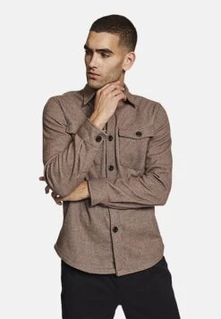 Redefined Rebel Alexander- Overhemd - Sand Dogtooth