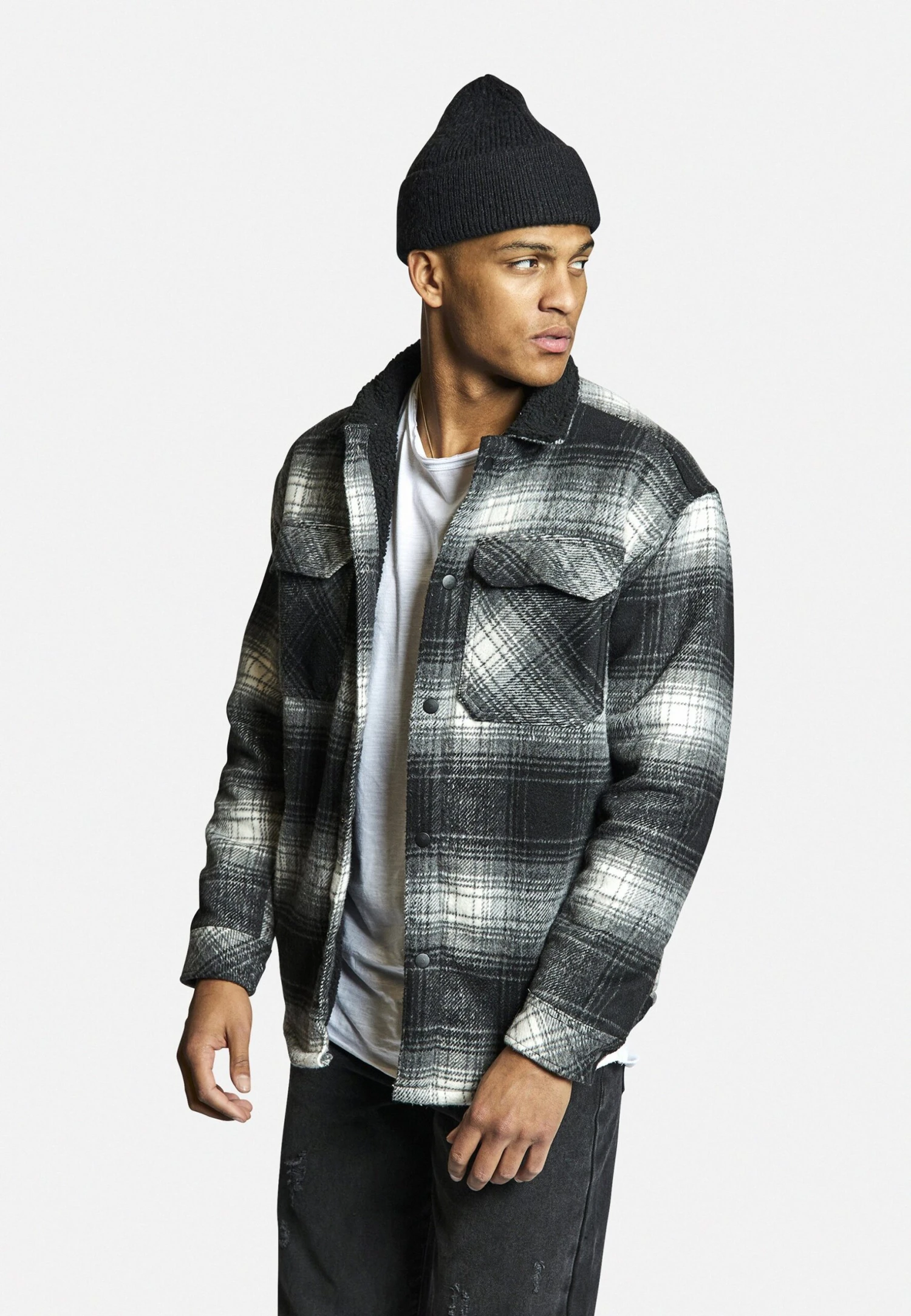 Redefined Rebel Gordon Overshirt - Lichte Jas - Black Check 7 Redefined Rebel Gordon Overshirt - Lichte Jas - Black Check - Afbeelding 5