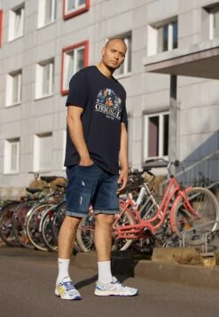 Redefined Rebel Oslo Destroy Plus - Jeansshort - Ocean Blue